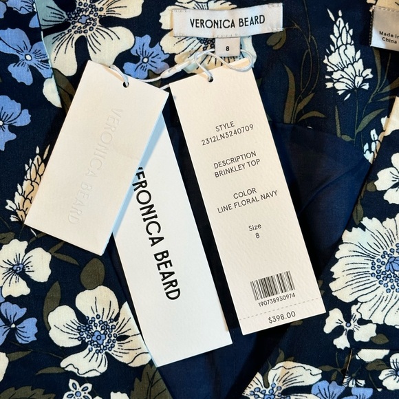 NWT Veronica Beard Brinkley Floral Crop Top Size 8 - Picture 5 of 10